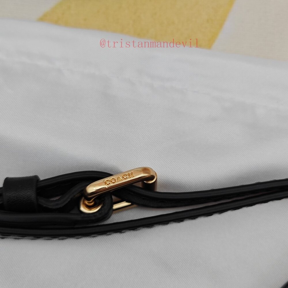 Coach Brown Signature Canvas Crossbody Bag with Gold Hardware - Picture 13 of 15